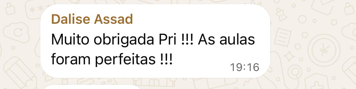 Depoimento de aluno